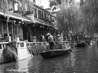 Zhouzhuang, łodka na kanale